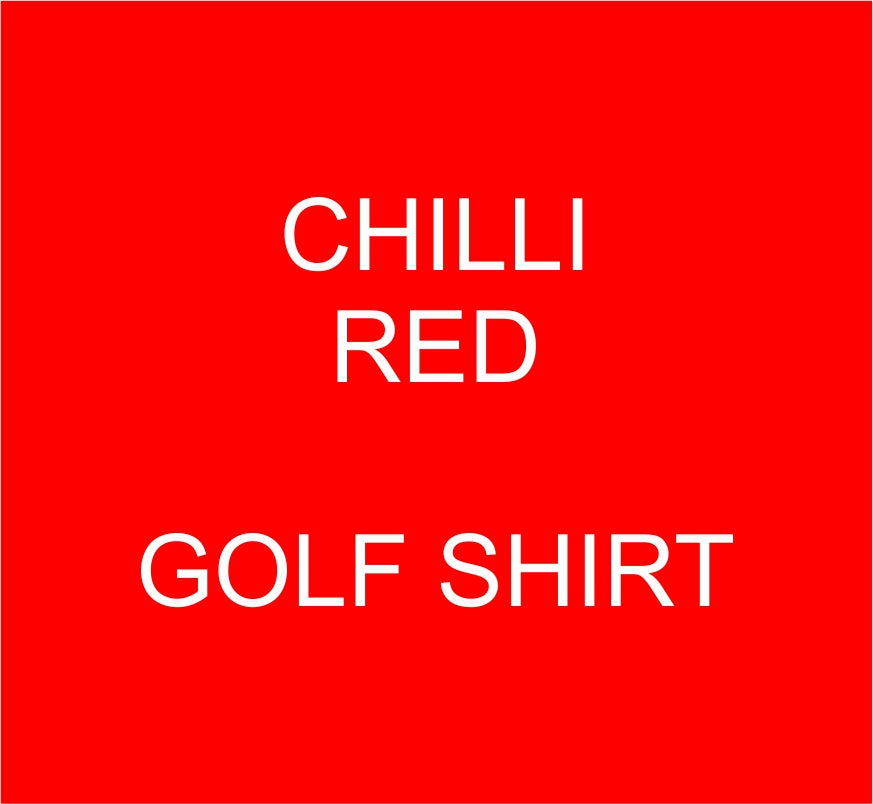 CHILLI RED PREMIUM GOLF SHIRT