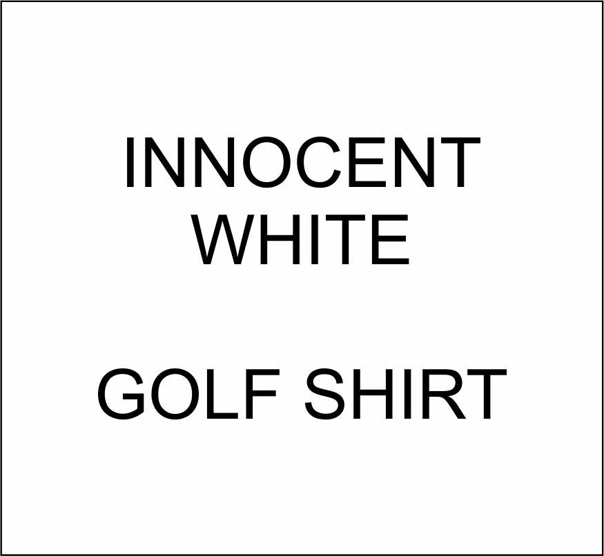 INNOCENT WHITE PREMIUM GOLF SHIRT